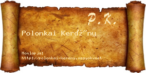 Polonkai Kerény névjegykártya