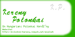 kereny polonkai business card